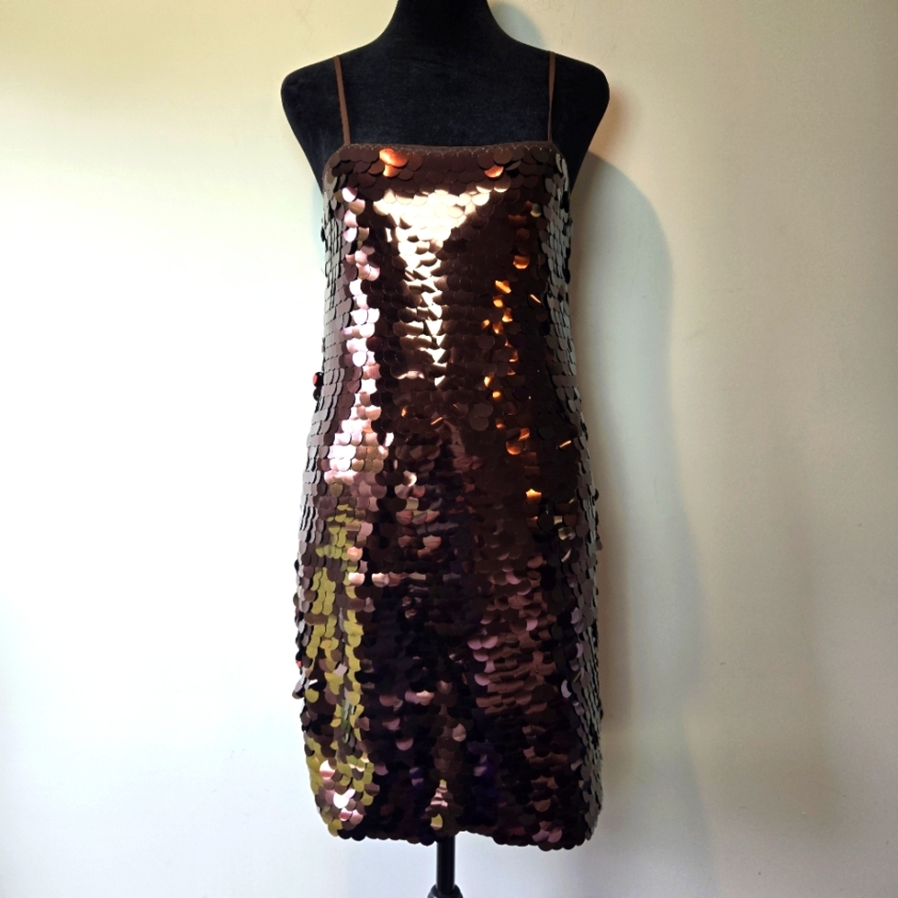 A New Day Sequin Mini Dress in Bronze